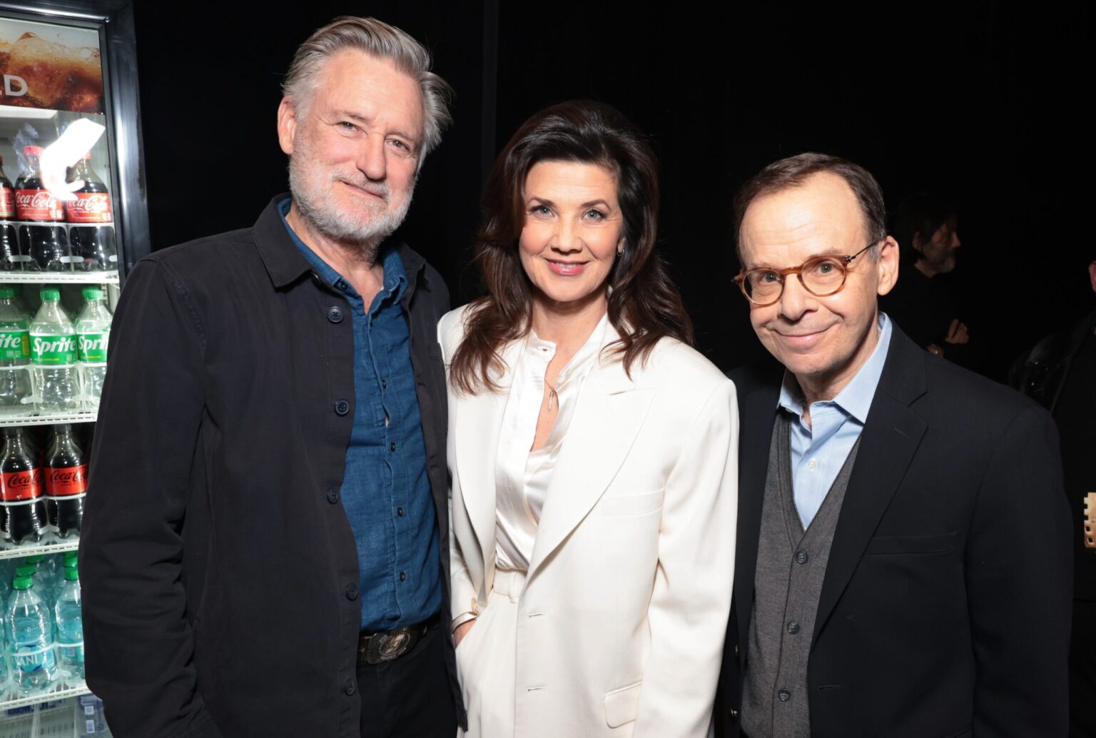 LAS VEGAS, NEVADA - APRIL 15: (L-R) Bill Pullman, Daphne Zuniga and Rick Moranis from "Spaceballs: The New One" at the Amazon MGM Studios' CinemaCon 2026 Presentation at The Colosseum at Caesars Palace on April 15, 2026 in Las Vegas, Nevada. (Photo by Eric Charbonneau/Amazon MGM Studios via Getty Images)