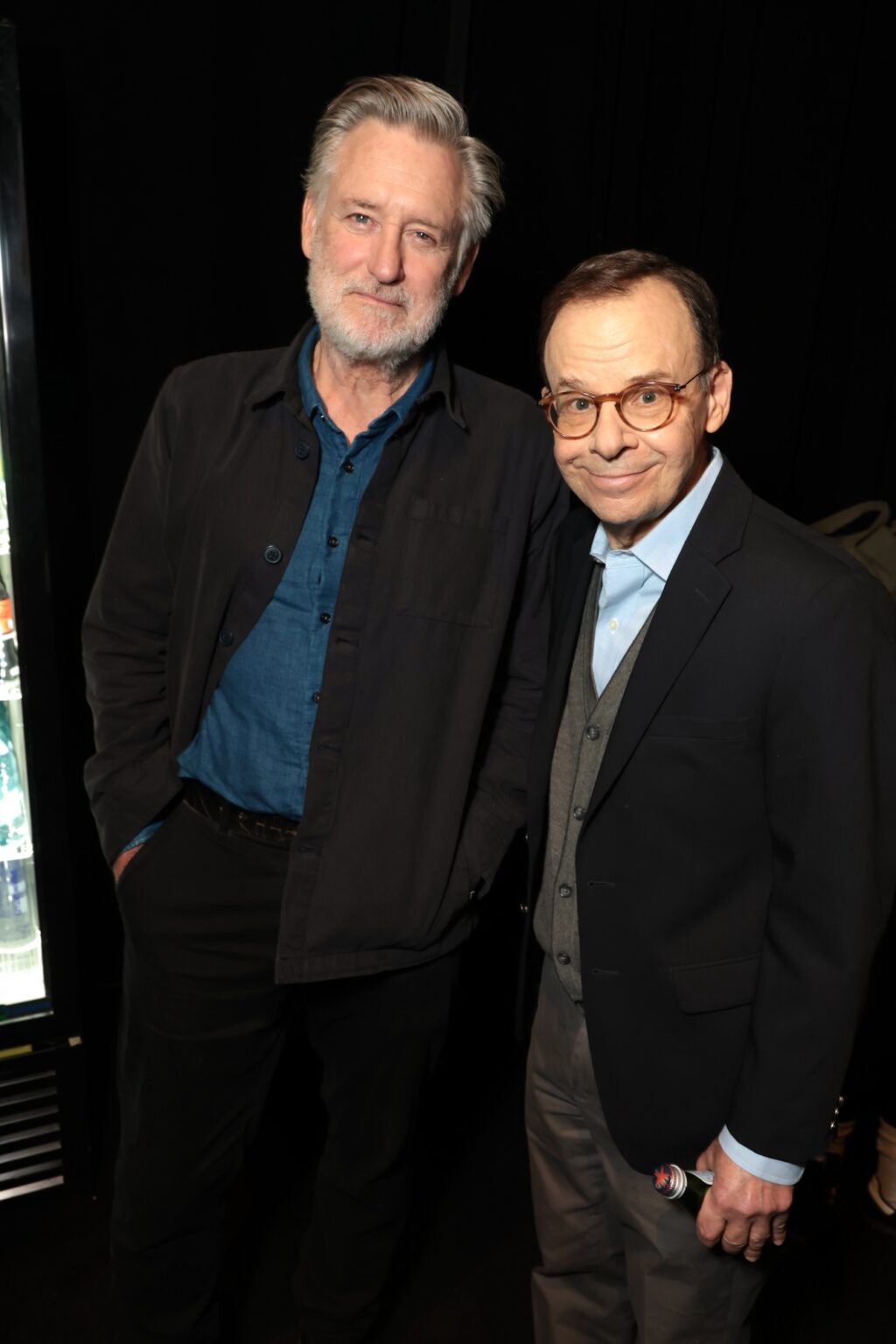LAS VEGAS, NEVADA - APRIL 15: Bill Pullman (L) and Rick Moranis from "Spaceballs: The New One" at the Amazon MGM Studios' CinemaCon 2026 Presentation at The Colosseum at Caesars Palace on April 15, 2026 in Las Vegas, Nevada. (Photo by Eric Charbonneau/Amazon MGM Studios via Getty Images)