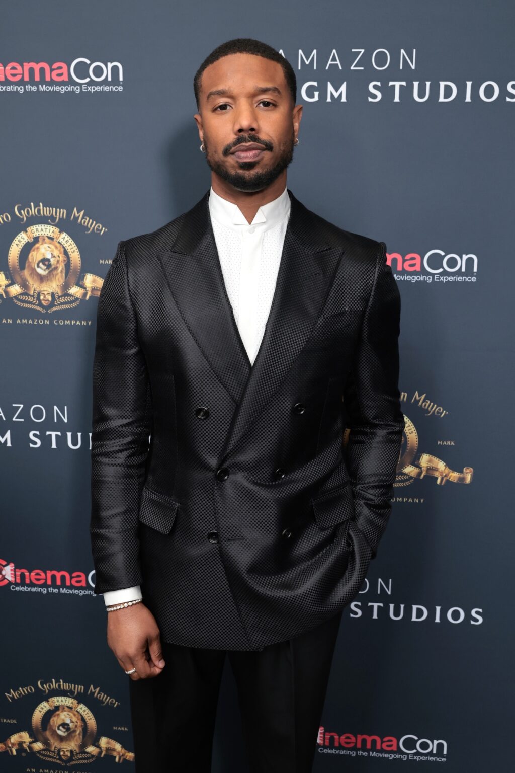 LAS VEGAS, NEVADA - APRIL 15: Michael B. Jordan from "The Thomas Crown Affair" at the Amazon MGM Studios' CinemaCon 2026 Presentation at The Colosseum at Caesars Palace on April 15, 2026 in Las Vegas, Nevada. (Photo by Eric Charbonneau/Amazon MGM Studios via Getty Images)