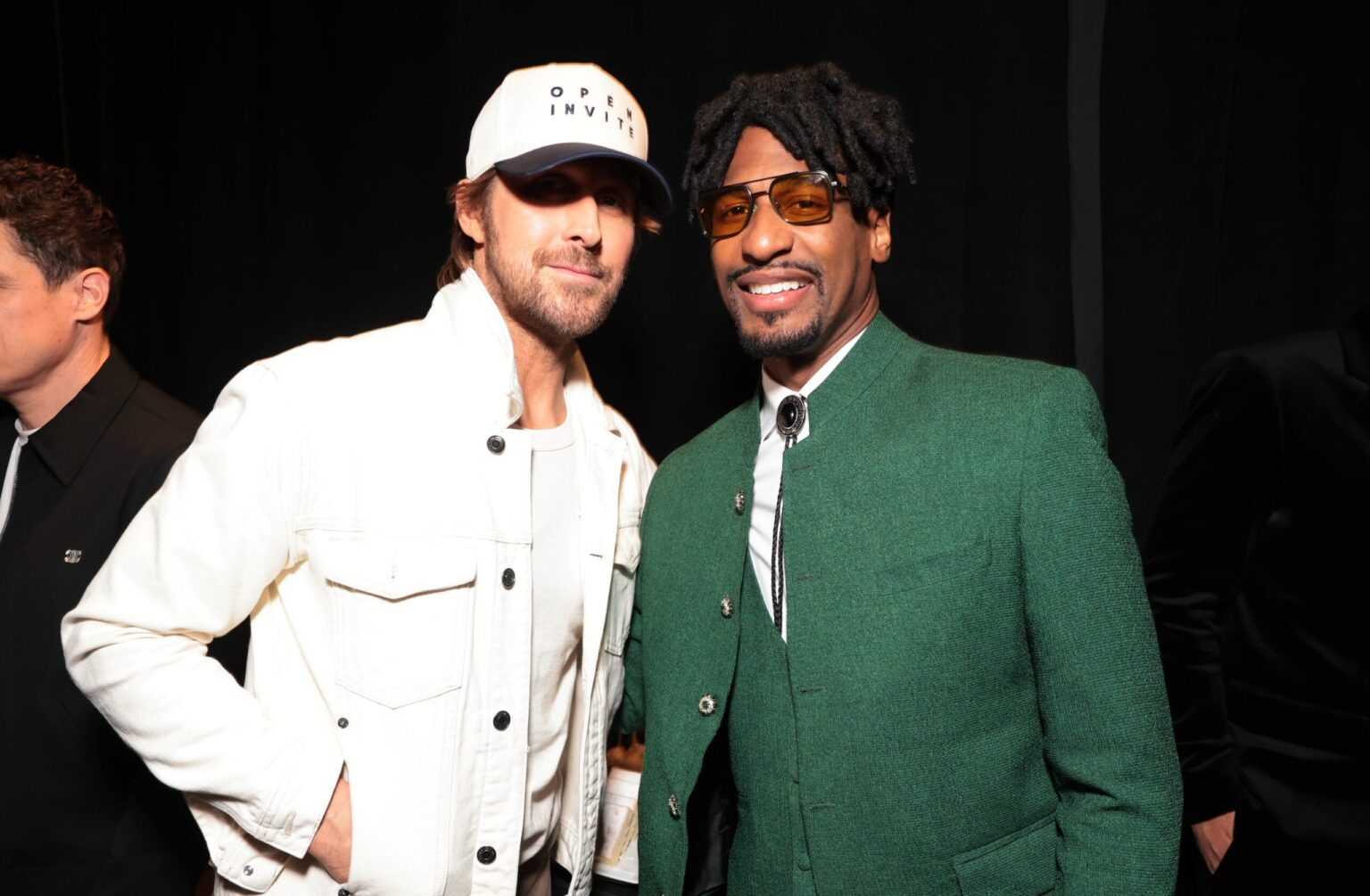 LAS VEGAS, NEVADA - APRIL 15: Ryan Gosling from "Project Hail Mary" (L) and Jon Batiste from "The Thomas Crown Affair" at the Amazon MGM Studios' CinemaCon 2026 Presentation at The Colosseum at Caesars Palace on April 15, 2026 in Las Vegas, Nevada. (Photo by Eric Charbonneau/Amazon MGM Studios via Getty Images)