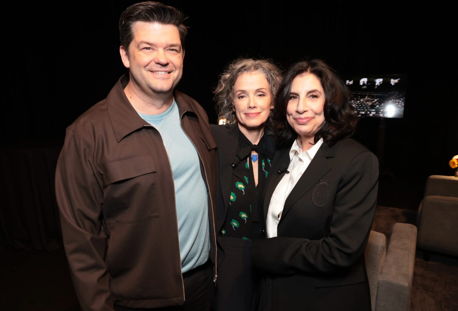 LAS VEGAS, NEVADA - APRIL 15: (L-R) Christopher Miller from "Project Hail Mary", Courtenay Valenti, Head of Film, Streaming, and Theatrical, Amazon MGM Studios, and Sue Kroll, Head of Marketing, Amazon MGM Studios, at the Amazon MGM Studios' CinemaCon 2026 Presentation at The Colosseum at Caesars Palace on April 15, 2026 in Las Vegas, Nevada. (Photo by Eric Charbonneau/Amazon MGM Studios via Getty Images)