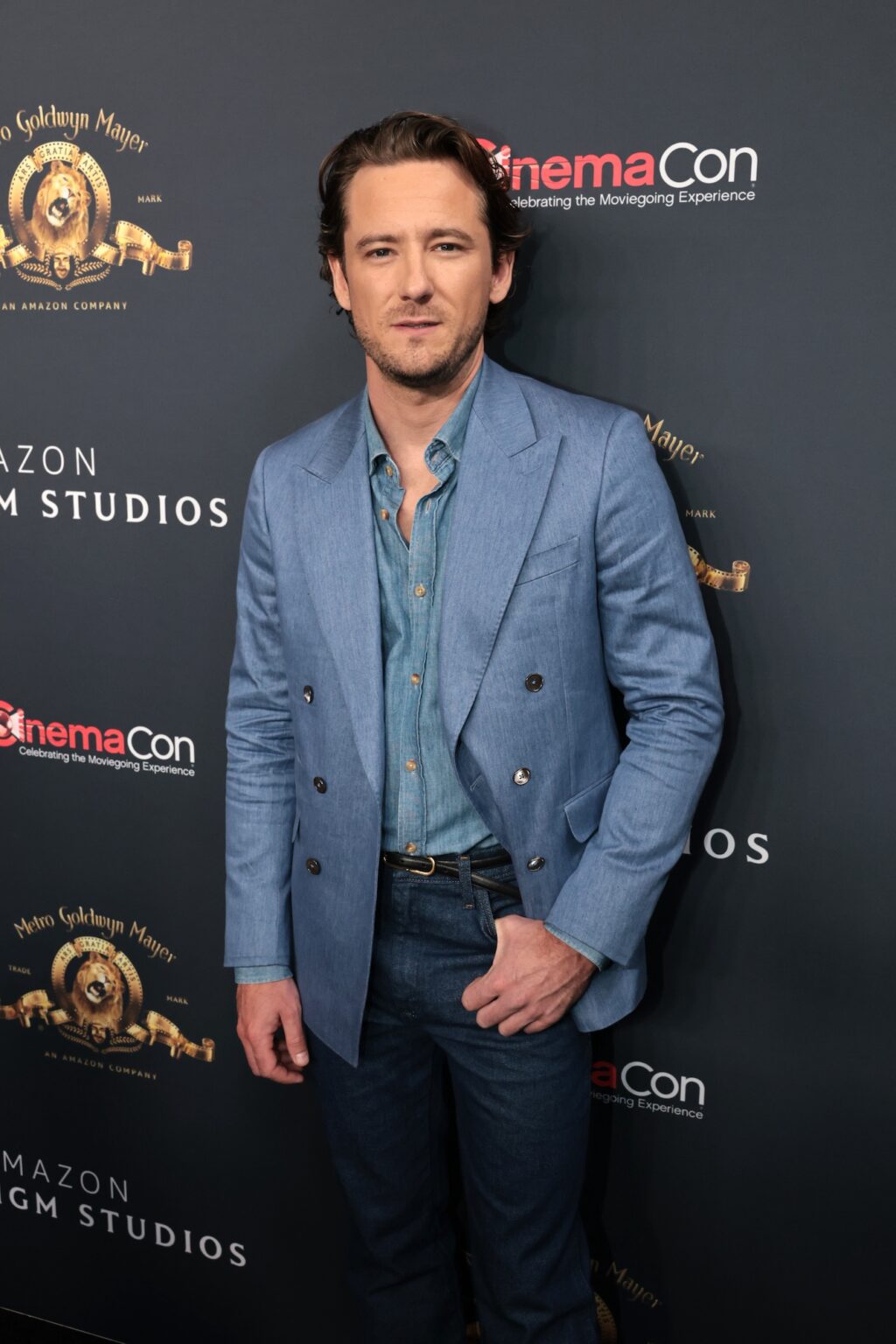 LAS VEGAS, NEVADA - APRIL 15: Lewis Pullman from "Spaceballs: The New One" at the Amazon MGM Studios' CinemaCon 2026 Presentation at The Colosseum at Caesars Palace on April 15, 2026 in Las Vegas, Nevada. (Photo by Eric Charbonneau/Amazon MGM Studios via Getty Images)