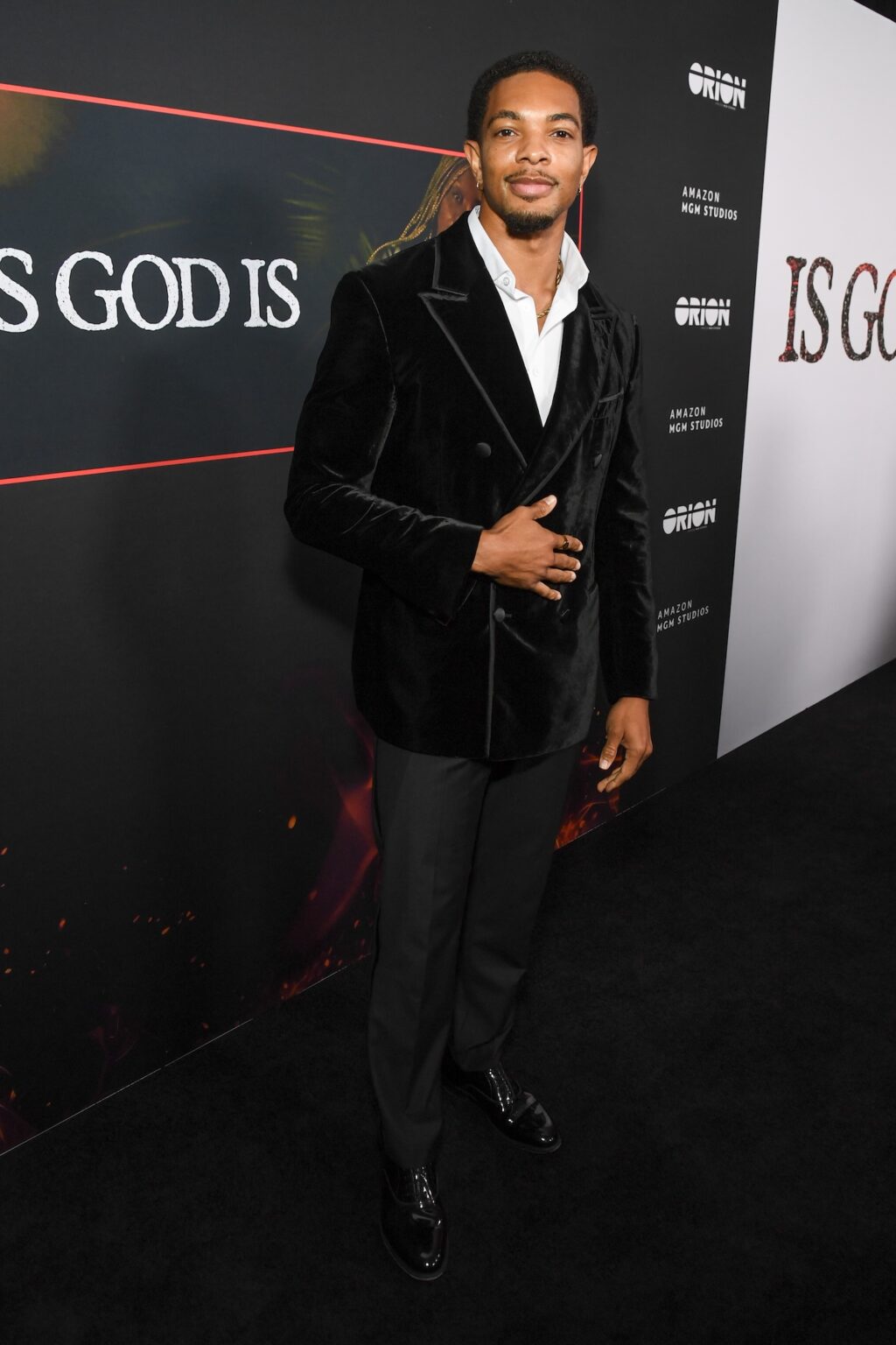 Xavier Mills attends Amazon MGM Studios "Is God Is" New York Premiere at BAM! on Monday, April 27, 2026 in New York City.