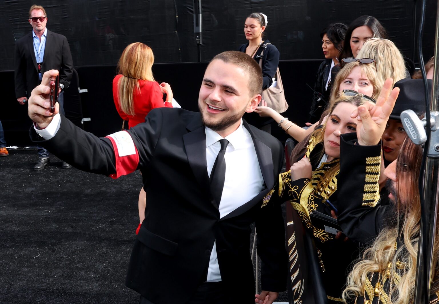 LOS ANGELES, CALIFORNIA - APRIL 20: Prince Jackson attends Lionsgate's "Michael" Los Angeles premiere at Dolby Theatre on April 20, 2026 in Los Angeles, California. (Photo by Leon Bennett/Getty Images for Lionsgate)