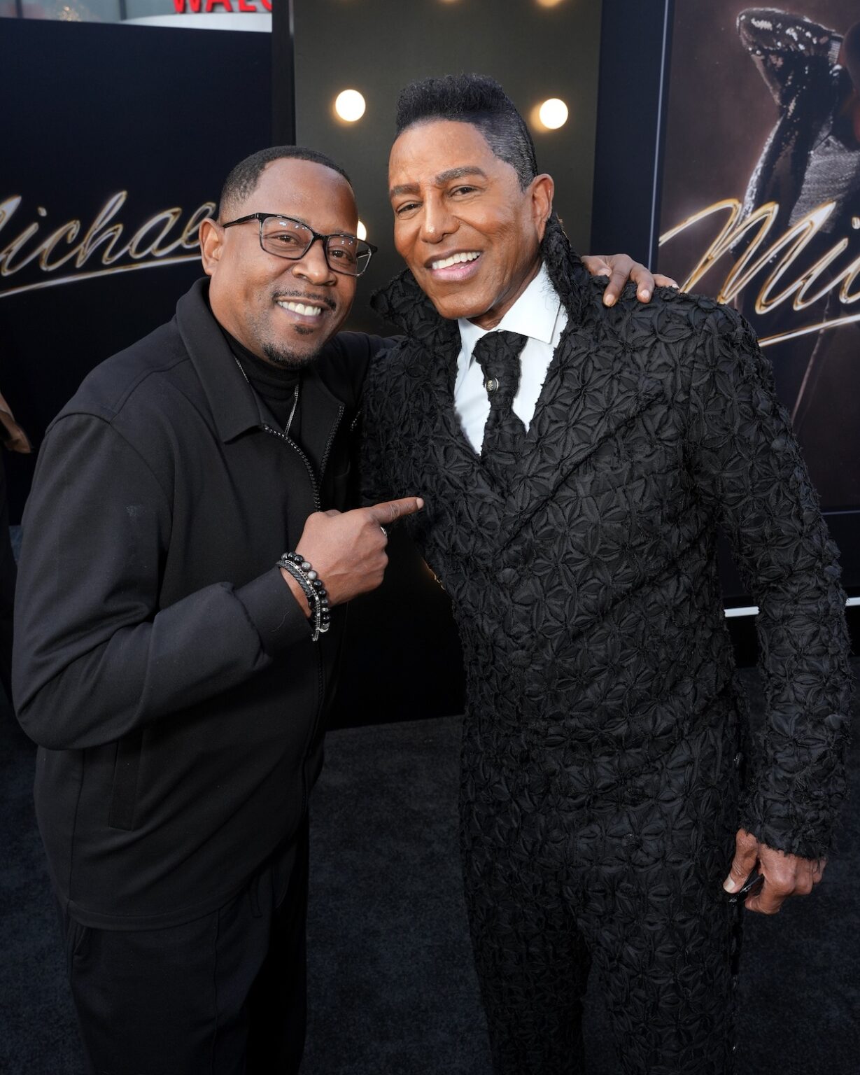 LOS ANGELES, CALIFORNIA - APRIL 20: (L-R) Martin Lawrence and Jermaine Jackson attend Lionsgate's "Michael" Los Angeles premiere at Dolby Theatre on April 20, 2026 in Los Angeles, California. (Photo by Gonzalo Marroquin/Getty Images for Lionsgate)