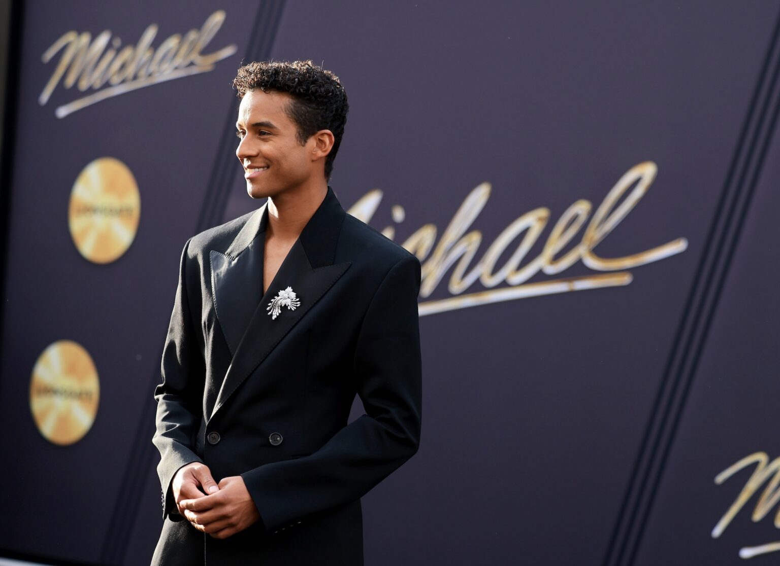 LOS ANGELES, CALIFORNIA - APRIL 20: Jaafar Jackson attends Lionsgate's "Michael" Los Angeles premiere at Dolby Theatre on April 20, 2026 in Los Angeles, California. (Photo by Savion Washington/Getty Images for Lionsgate)