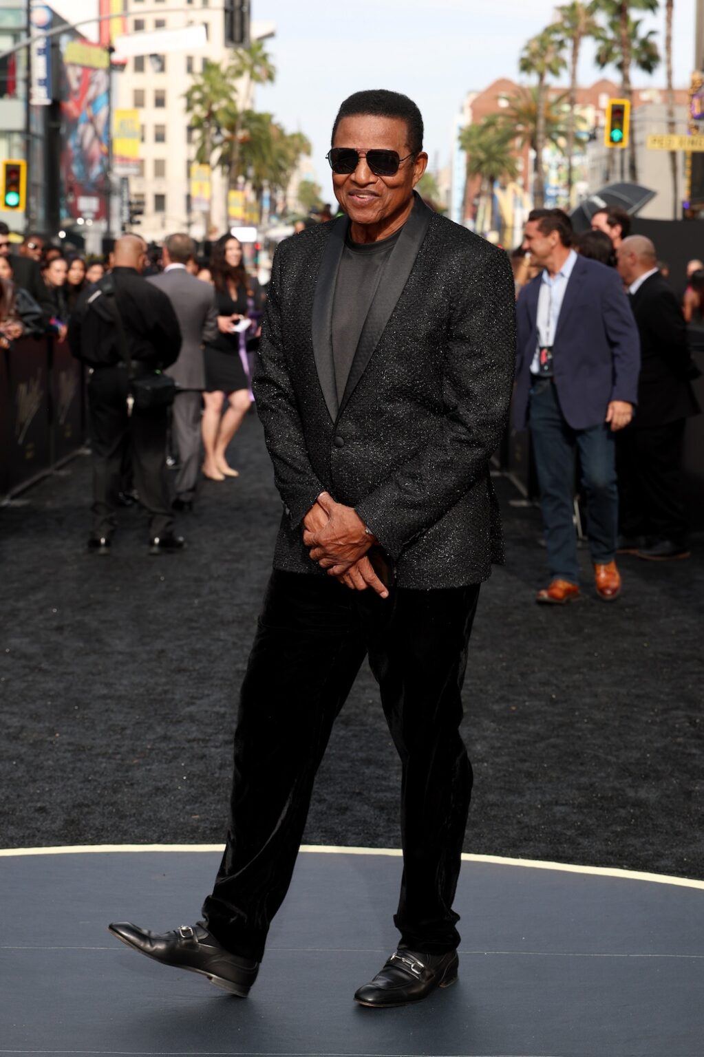 LOS ANGELES, CALIFORNIA - APRIL 20: Jackie Jackson attends Lionsgate's "Michael" Los Angeles premiere at Dolby Theatre on April 20, 2026 in Los Angeles, California. (Photo by Kevin Mazur/Getty Images for Lionsgate)