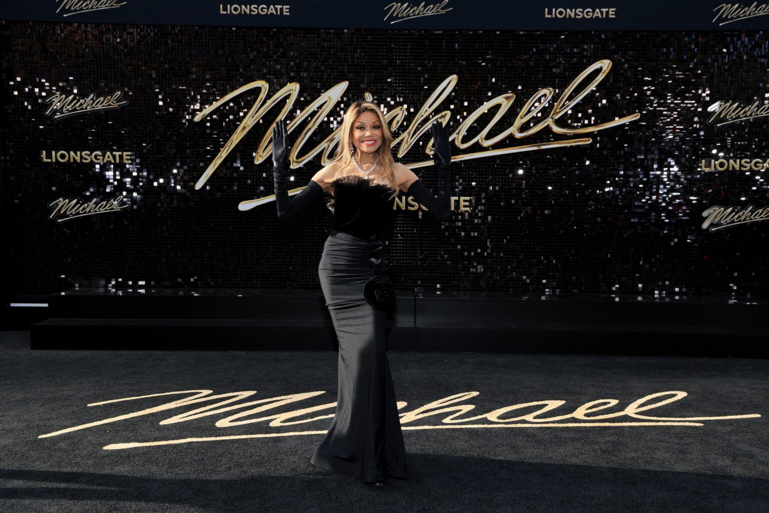 LOS ANGELES, CALIFORNIA - APRIL 20: La Toya Jackson attends Lionsgate's "Michael" Los Angeles premiere at Dolby Theatre on April 20, 2026 in Los Angeles, California. (Photo by Savion Washington/Getty Images for Lionsgate)