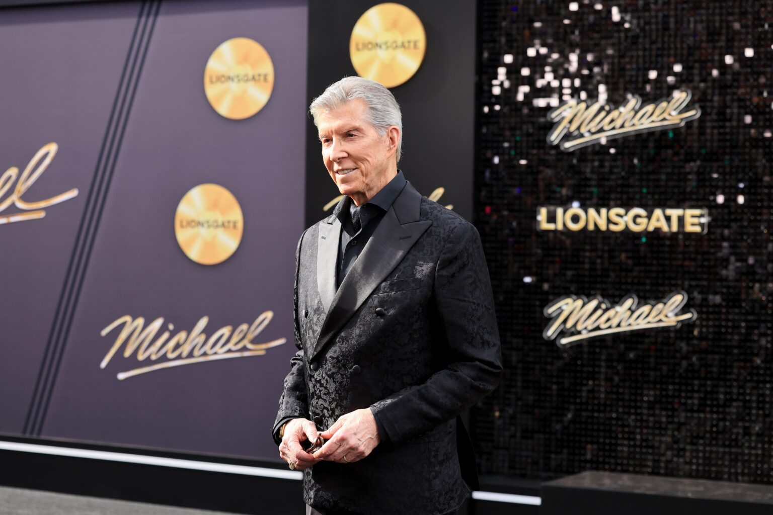 LOS ANGELES, CALIFORNIA - APRIL 20: Michael Buffer attends Lionsgate's "Michael" Los Angeles premiere at Dolby Theatre on April 20, 2026 in Los Angeles, California. (Photo by Savion Washington/Getty Images for Lionsgate)