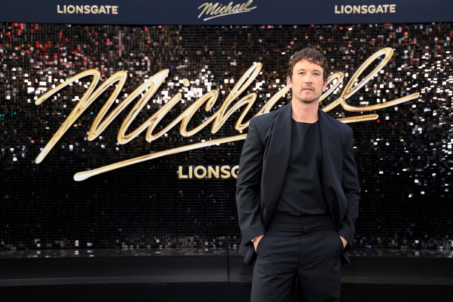 LOS ANGELES, CALIFORNIA - APRIL 20: Miles Teller attends Lionsgate's "Michael" Los Angeles premiere at Dolby Theatre on April 20, 2026 in Los Angeles, California. (Photo by Savion Washington/Getty Images for Lionsgate)