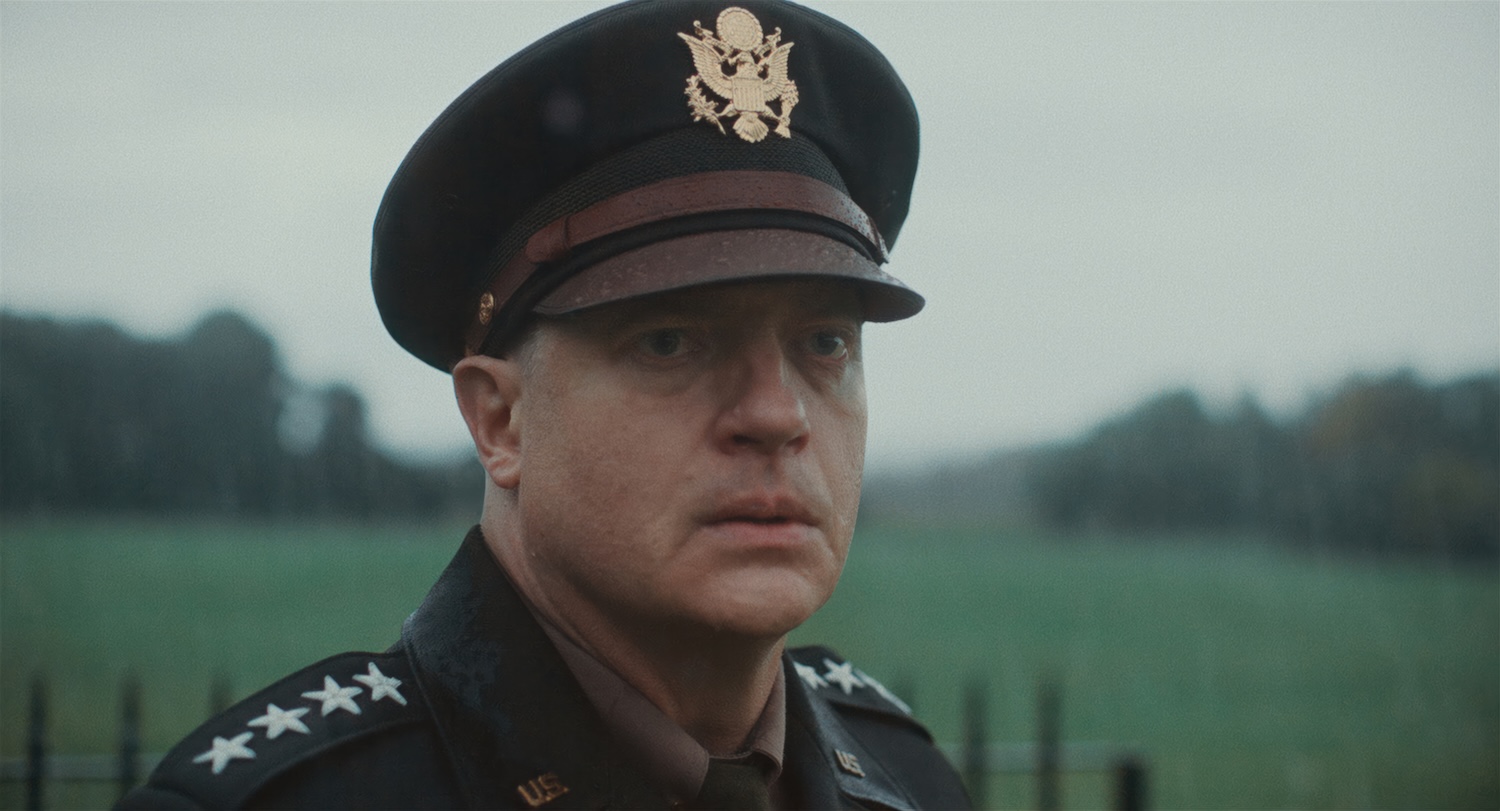Brendan Fraser stars as "General Dwight D. Eisenhower" in director Anthony Maras' PRESSURE, a Focus Features release. Credit: Courtesy of Focus Features/STUDIOCANAL © 2026 All Rights Reserved.