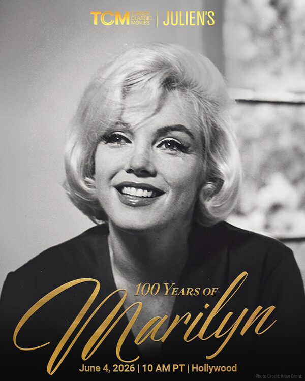 Julien’s Auctions & TCM Announce “100 Years of Marilyn” Celebration Honoring Marilyn Monroe