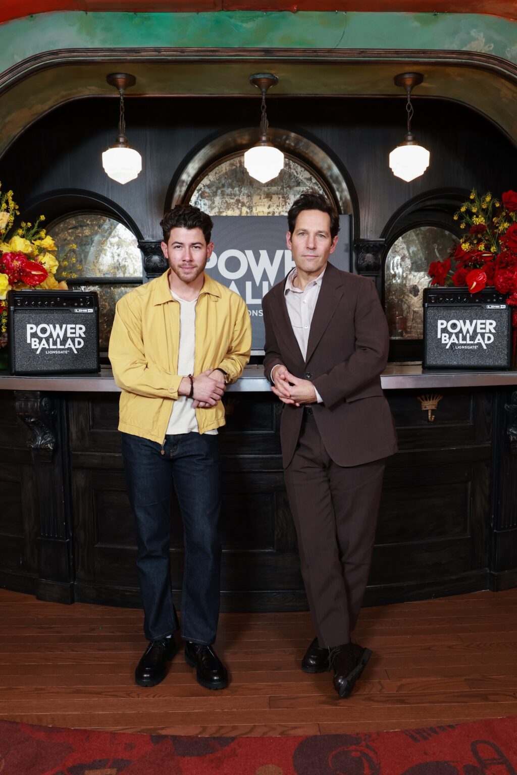 New York, New York 5/18/26 - Nick Jonas and Paul Rudd attends the "Power Ballad" Tastemaker Screening and Q&A at the Roxy Cinema - Pictured: Nick Jonas and Paul Rudd - Photo by: Jason Mendez / Starpix for Lionsgate - Location: The Roxy Hotel