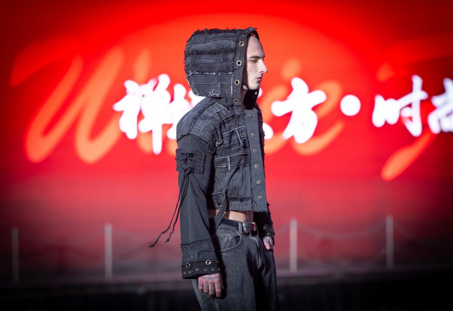 WUXI, CHINA - MARCH 19: Model Alex Smith walks the runway at the Bad Pink show during Art Hearts Fashion Wuxi China March 19, 2026 at Smile Square Nianhua Bay on March 19, 2026 in Wuxi Jiangsu Province, China. (Photo by Mark Gunter/Getty Images for Art Hearts Fashion)
