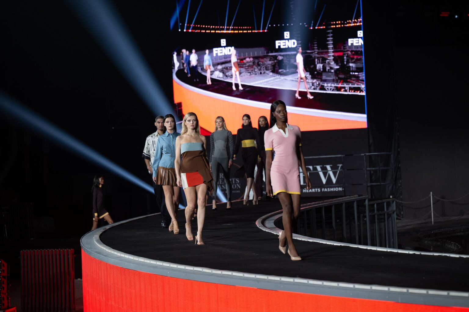 WUXI, CHINA - March 19: Models walk the runway at the Fendi Show during Art Hearts Fashion Wuxi China March 19, 2026 at Smile Square Nianhua Bay on March 19, 2026 in Wuxi Jiangsu Province, China. (Photo by Mark Gunter/Getty Images for Art Hearts Fashion)