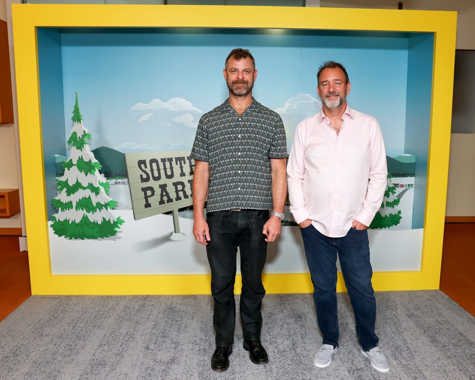 LOS ANGELES, CALIFORNIA - MAY 19: (L-R) Matt Stone and Trey Parker attend Comedy Central's "South Park" FYC Event at Linwood Dunn Theater on May 19, 2026 in Los Angeles, California. (Photo by Leon Bennett/Getty Images for Paramount+)