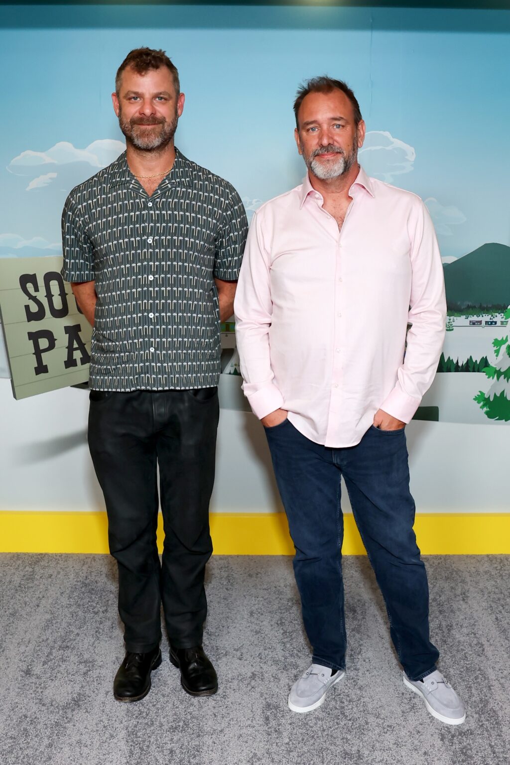 LOS ANGELES, CALIFORNIA - MAY 19: (L-R) Matt Stone and Trey Parker attend Comedy Central's "South Park" FYC Event at Linwood Dunn Theater on May 19, 2026 in Los Angeles, California. (Photo by Leon Bennett/Getty Images for Paramount+)