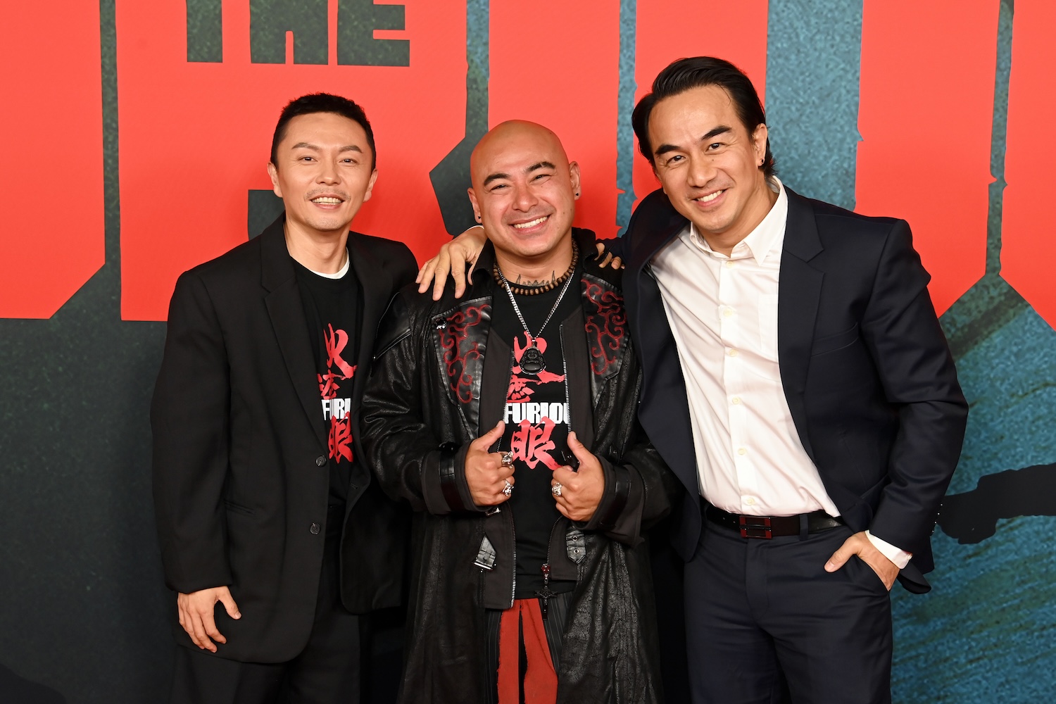 HOLLYWOOD, CALIFORNIA - MAY 28: (L-R) Xie Miao, Brian Le and Joe Taslim attend "The Furious" Special Screening at Hollywood Post 43 - American Legion on May 28, 2026 in Hollywood, California. (Photo by Jon Kopaloff/Getty Images for Lionsgate)