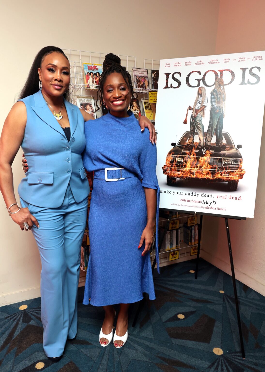 LOS ANGELES, CALIFORNIA - MAY 11: Vivica A. Fox and Aleshea Harris seen at Orion Pictures & Amazon MGM Studios' "Is God Is" Special Screening at Vidiots on May 11, 2026 in Los Angeles, California. (Photo by Eric Charbonneau/Orion Pictures via Getty Images)
