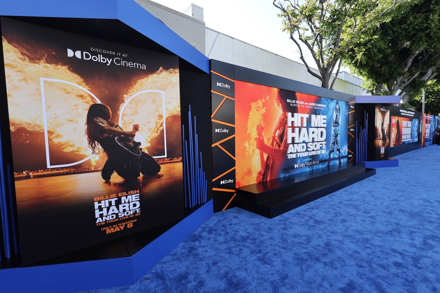 LOS ANGELES, CALIFORNIA - MAY 06: View of carpet at the "Billie Eilish Hit Me Hard and Soft: The Tour Live in 3D" US Premiere at the Historic Village Theatre on May 06, 2026, in Los Angeles, California. (Photo by Eric Charbonneau/Getty Images for Paramount Pictures)
