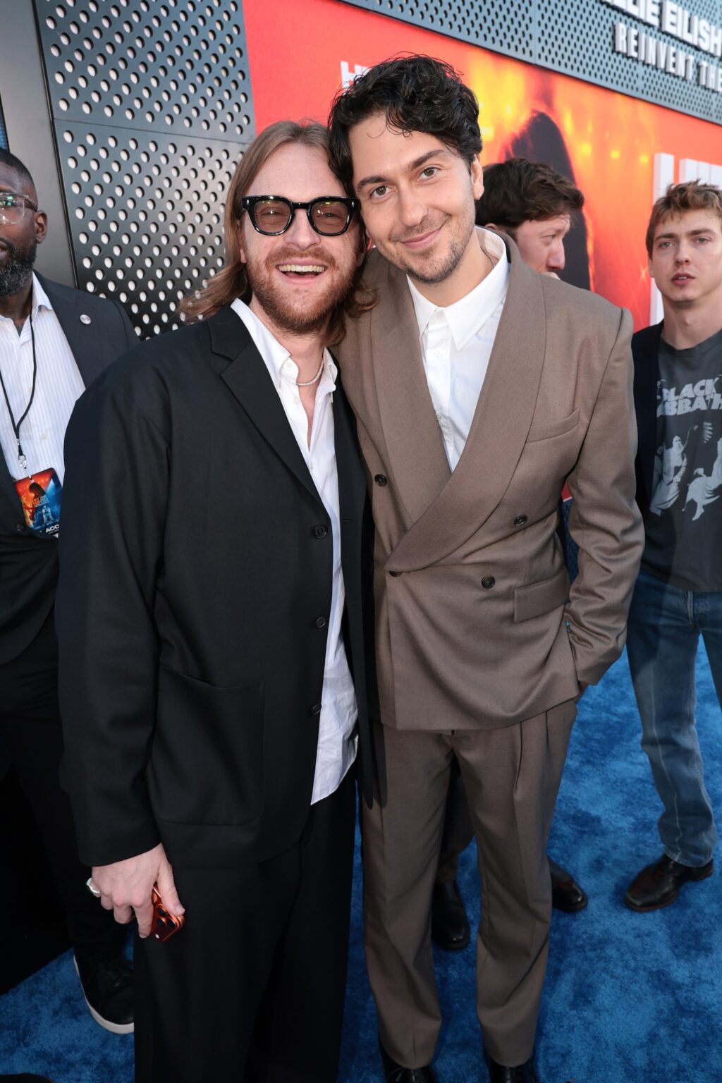 LOS ANGELES, CALIFORNIA - MAY 06: Finneas O'Connell (L) and Nat Wolff attend the "Billie Eilish Hit Me Hard and Soft: The Tour Live in 3D" US Premiere at the Historic Village Theatre on May 06, 2026, in Los Angeles, California. (Photo by Eric Charbonneau/Getty Images for Paramount Pictures)