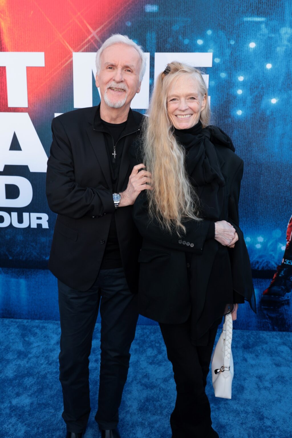 LOS ANGELES, CALIFORNIA - MAY 06: James Cameron (L) and Suzy Amis Cameron attend the "Billie Eilish Hit Me Hard and Soft: The Tour Live in 3D" US Premiere at the Historic Village Theatre on May 06, 2026, in Los Angeles, California. (Photo by Eric Charbonneau/Getty Images for Paramount Pictures)