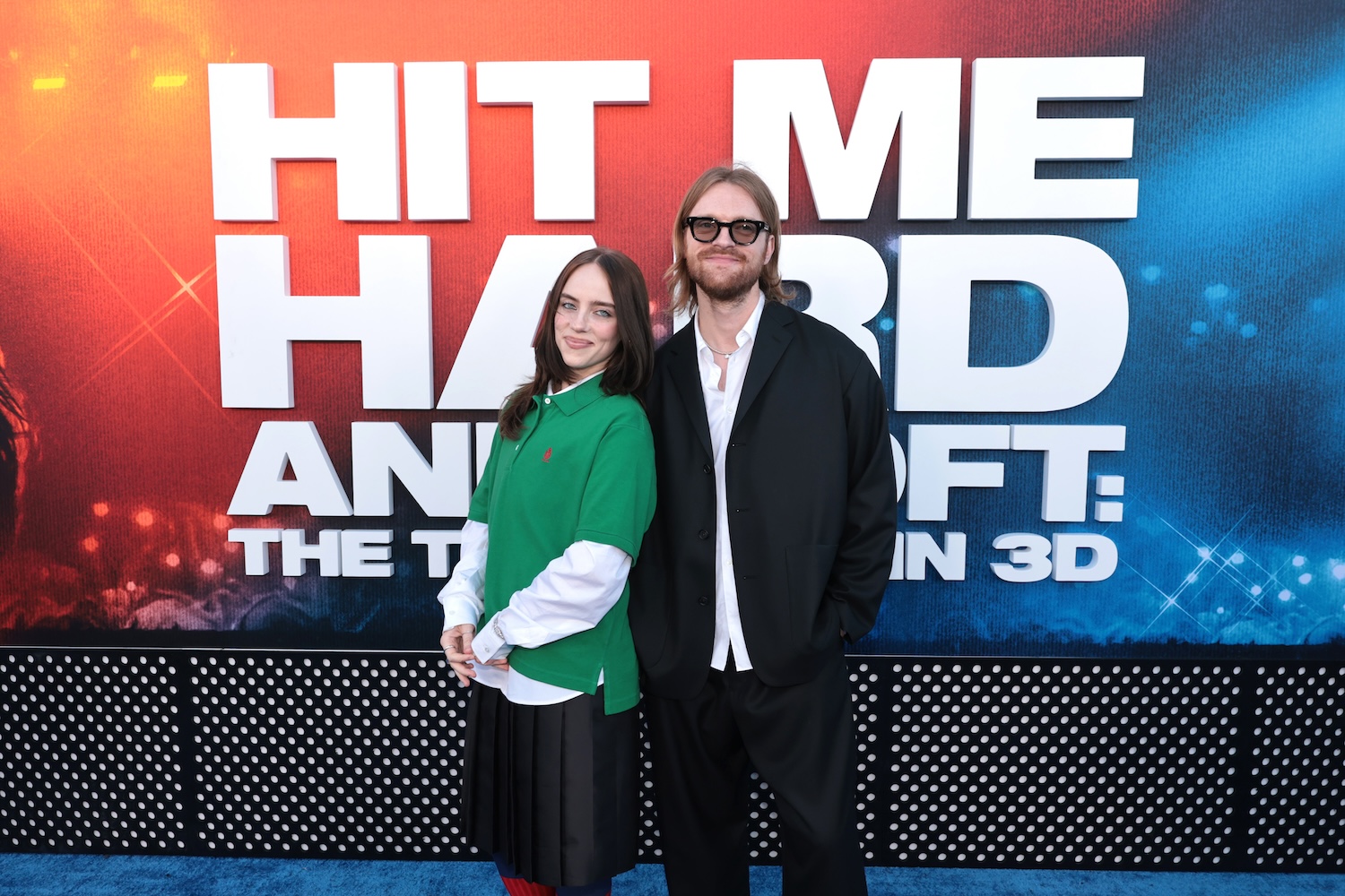 LOS ANGELES, CALIFORNIA - MAY 06: Billie Eilish (L) and Finneas O'Connell attend the "Billie Eilish Hit Me Hard and Soft: The Tour Live in 3D" US Premiere at the Historic Village Theatre on May 06, 2026, in Los Angeles, California. (Photo by Eric Charbonneau/Getty Images for Paramount Pictures)