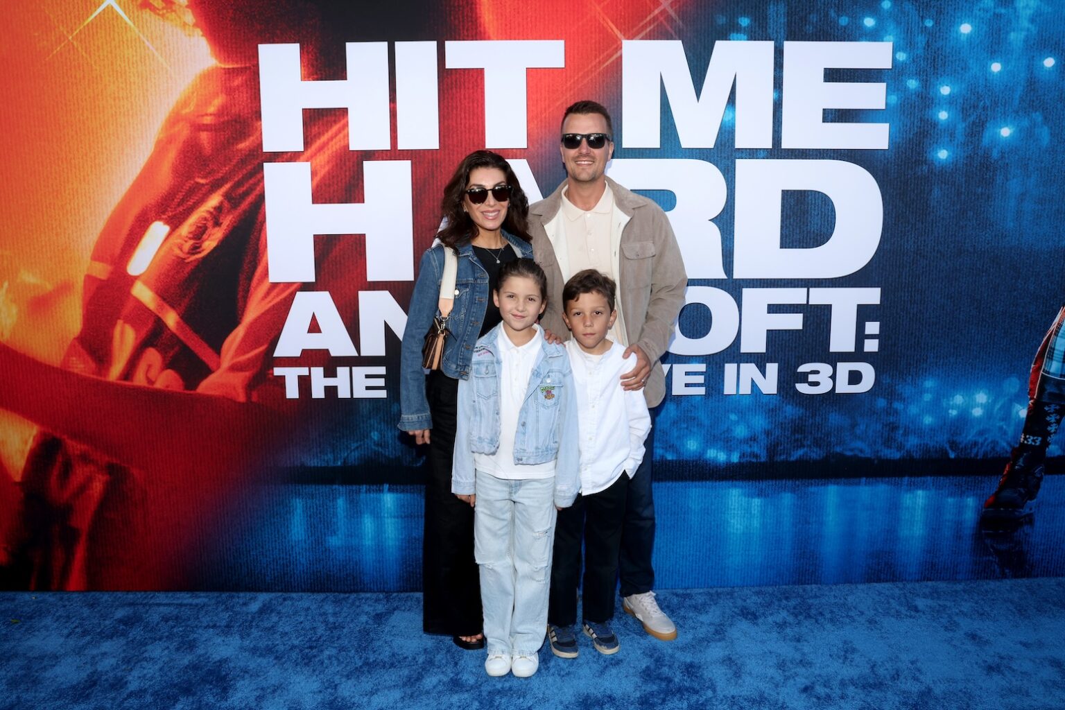 LOS ANGELES, CALIFORNIA - MAY 06: Preston Miller, Isabella Miller, Mezhgan Miller and Phill Miller attend the "Billie Eilish Hit Me Hard and Soft: The Tour Live in 3D" US Premiere at the Historic Village Theatre on May 06, 2026, in Los Angeles, California. (Photo by Phillip Faraone/Getty Images for Paramount Pictures)