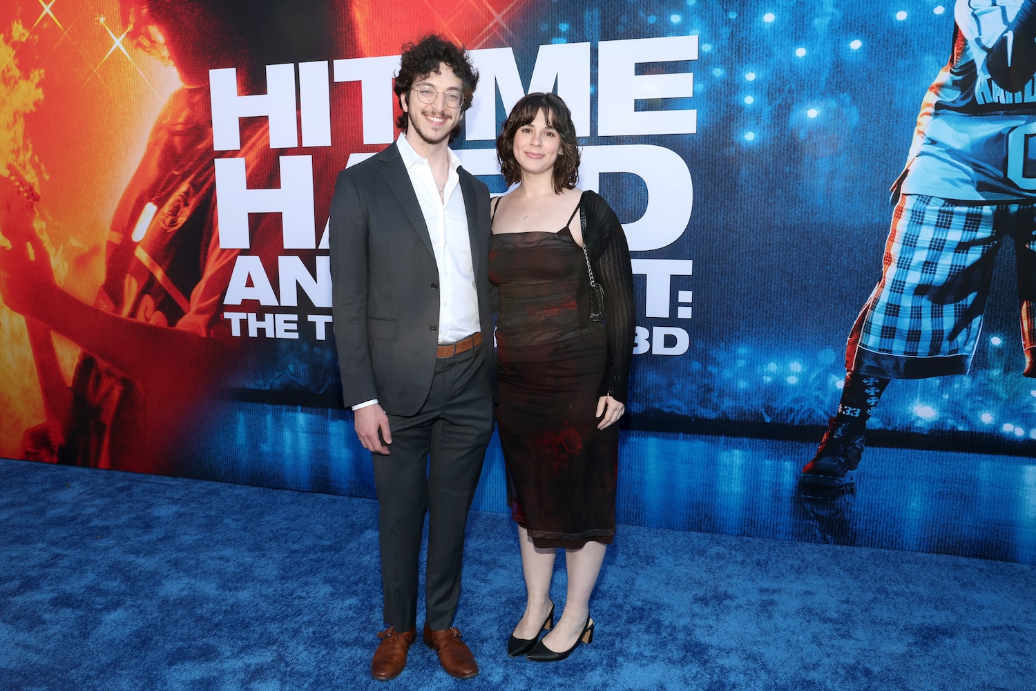 LOS ANGELES, CALIFORNIA - MAY 06: (L-R) Peter Mayer and Izzy Bruett attend the "Billie Eilish Hit Me Hard and Soft: The Tour Live in 3D" US Premiere at the Historic Village Theatre on May 06, 2026, in Los Angeles, California. (Photo by Phillip Faraone/Getty Images for Paramount Pictures)
