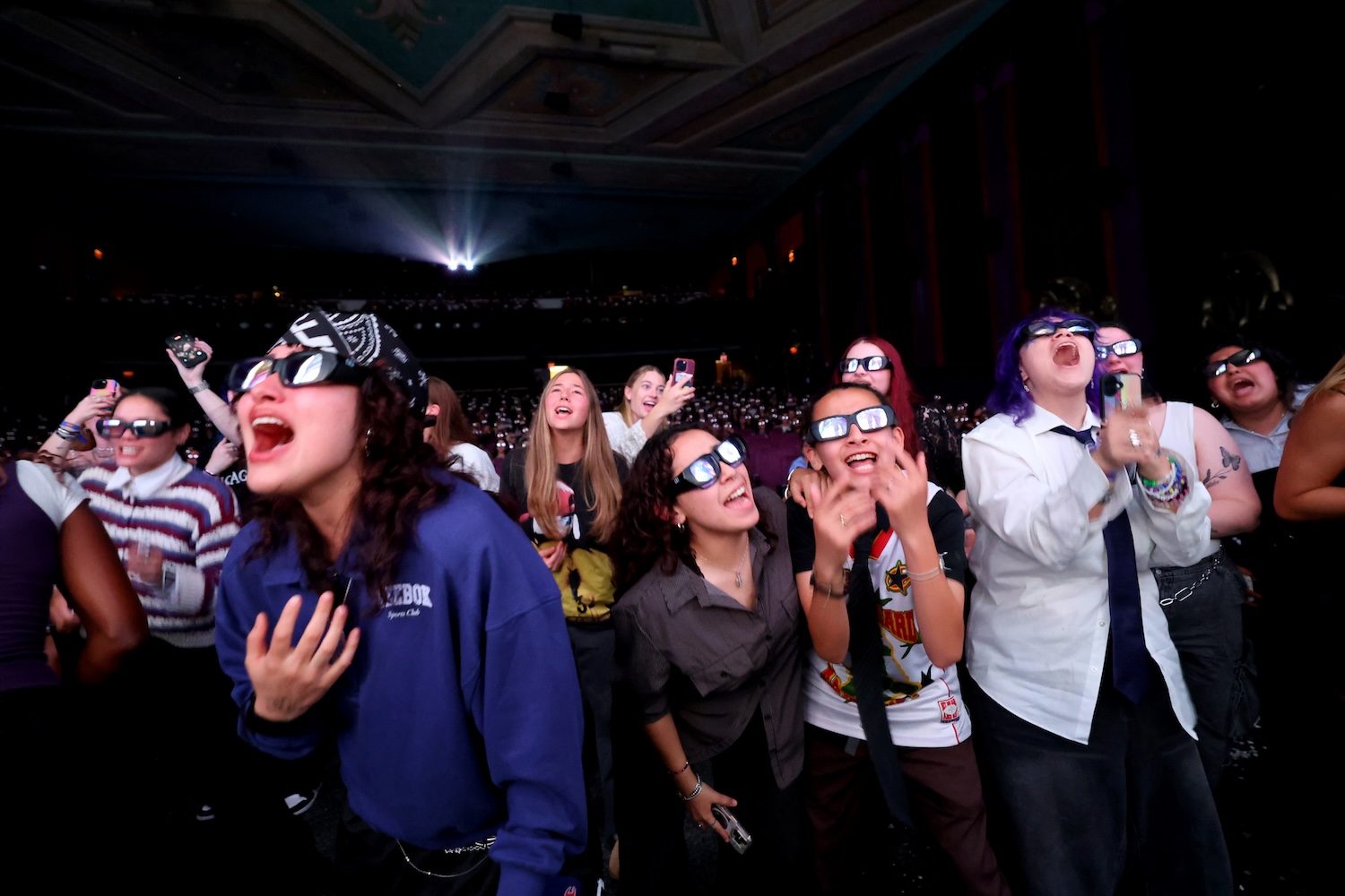 LOS ANGELES, CALIFORNIA - MAY 06: Fans attend the "Billie Eilish Hit Me Hard and Soft: The Tour Live in 3D" US Premiere at the Historic Village Theatre on May 06, 2026, in Los Angeles, California. (Photo by Jesse Grant/Getty Images for Paramount Pictures)