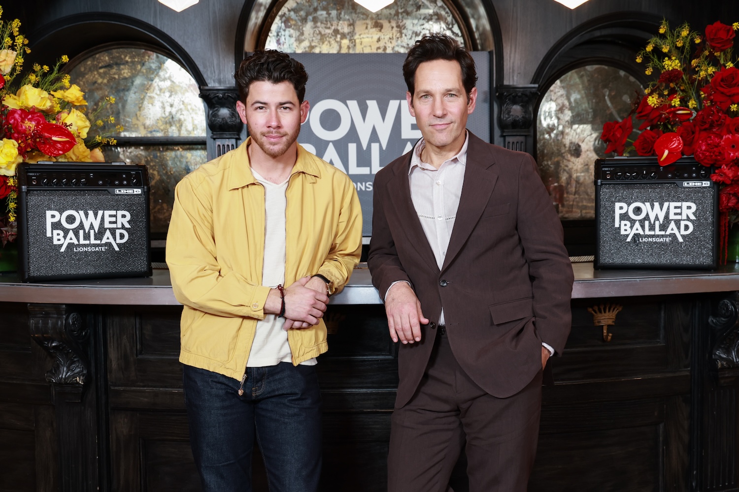 New York, New York 5/18/26 - Nick Jonas and Paul Rudd attends the "Power Ballad" Tastemaker Screening and Q&A at the Roxy Cinema - Pictured: Nick Jonas and Paul Rudd - Photo by: Jason Mendez / Starpix for Lionsgate - Location: The Roxy Hotel