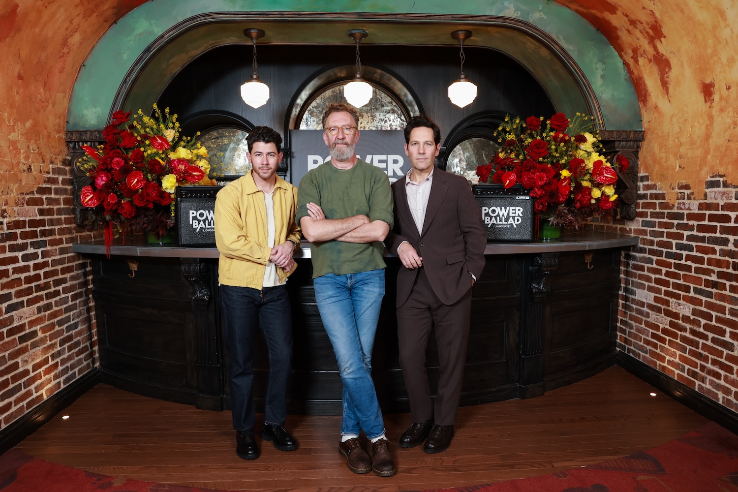 New York, New York 5/18/26 - Nick Jonas, John Carney and Paul Rudd attends the "Power Ballad" Tastemaker Screening and Q&A at the Roxy Cinema - Pictured: Nick Jonas, John Carney and Paul Rudd - Photo by: Jason Mendez / Starpix for Lionsgate - Location: The Roxy Hotel