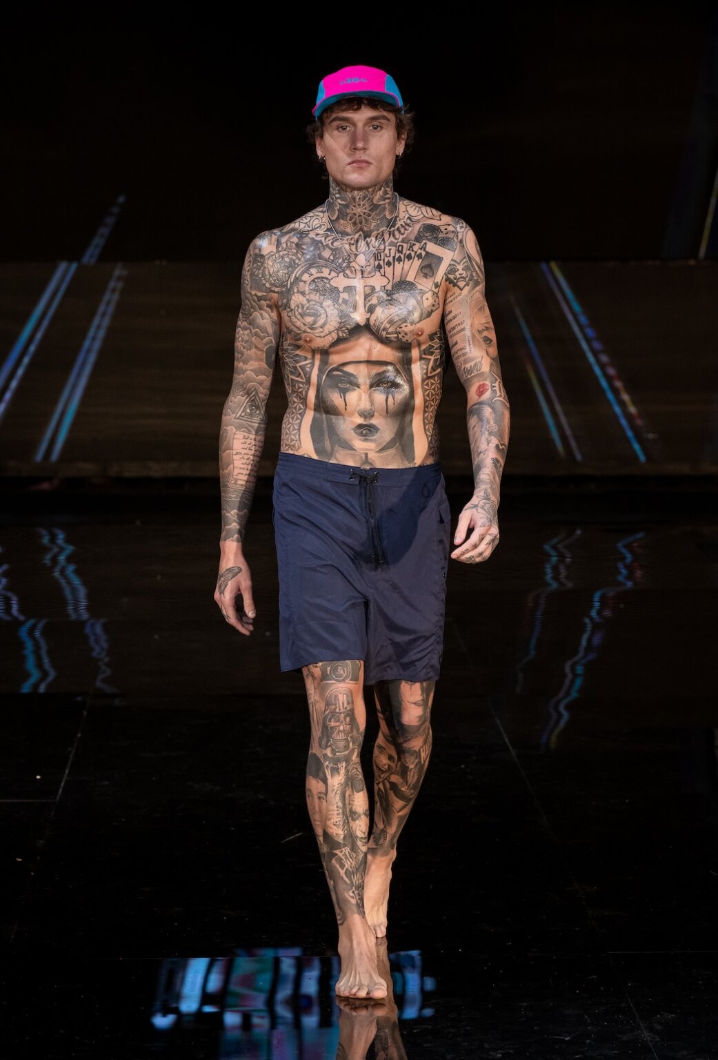 MIAMI, FLORIDA - MAY 29: A model walks the runway at the CA-RIO-CA show during Miami Swim Week Powered By Art Hearts Fashion at M2 MIAMI on May 29, 2026 in Miami, Florida. (Photo by Mark Gunter/Getty Images for Art Hearts Fashion)