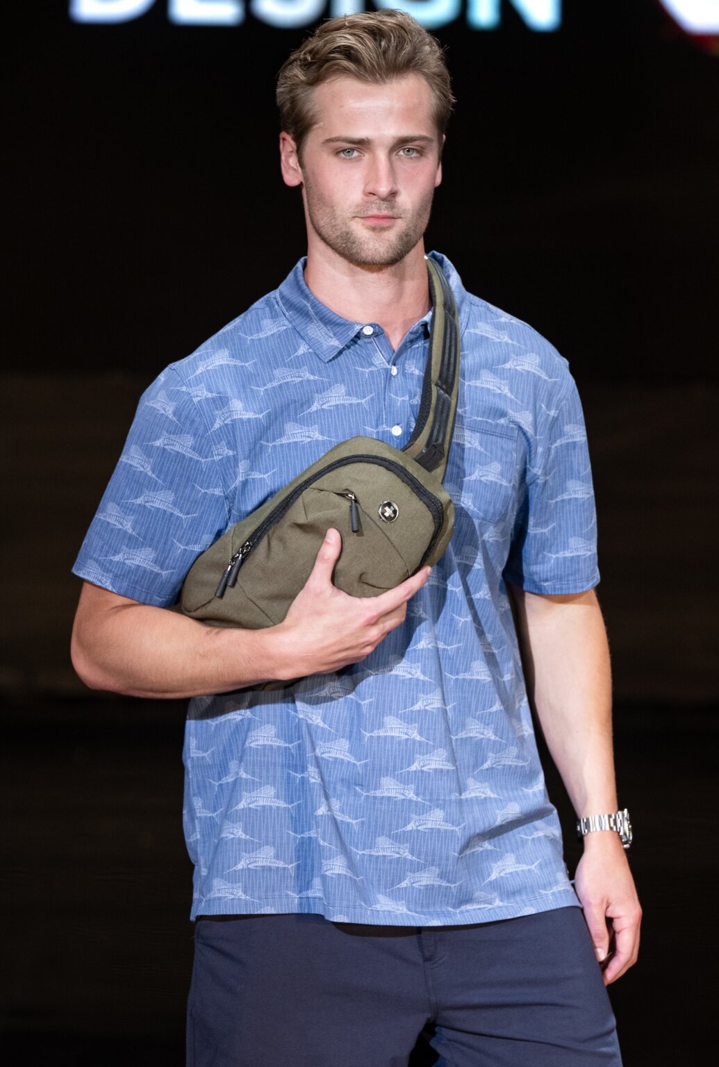MIAMI, FLORIDA - MAY 29: A model walks the runway at the Swiss Digital Design show during Miami Swim Week Powered By Art Hearts Fashion at M2 MIAMI on May 29, 2026 in Miami, Florida. (Photo by Mark Gunter/Getty Images for Art Hearts Fashion)