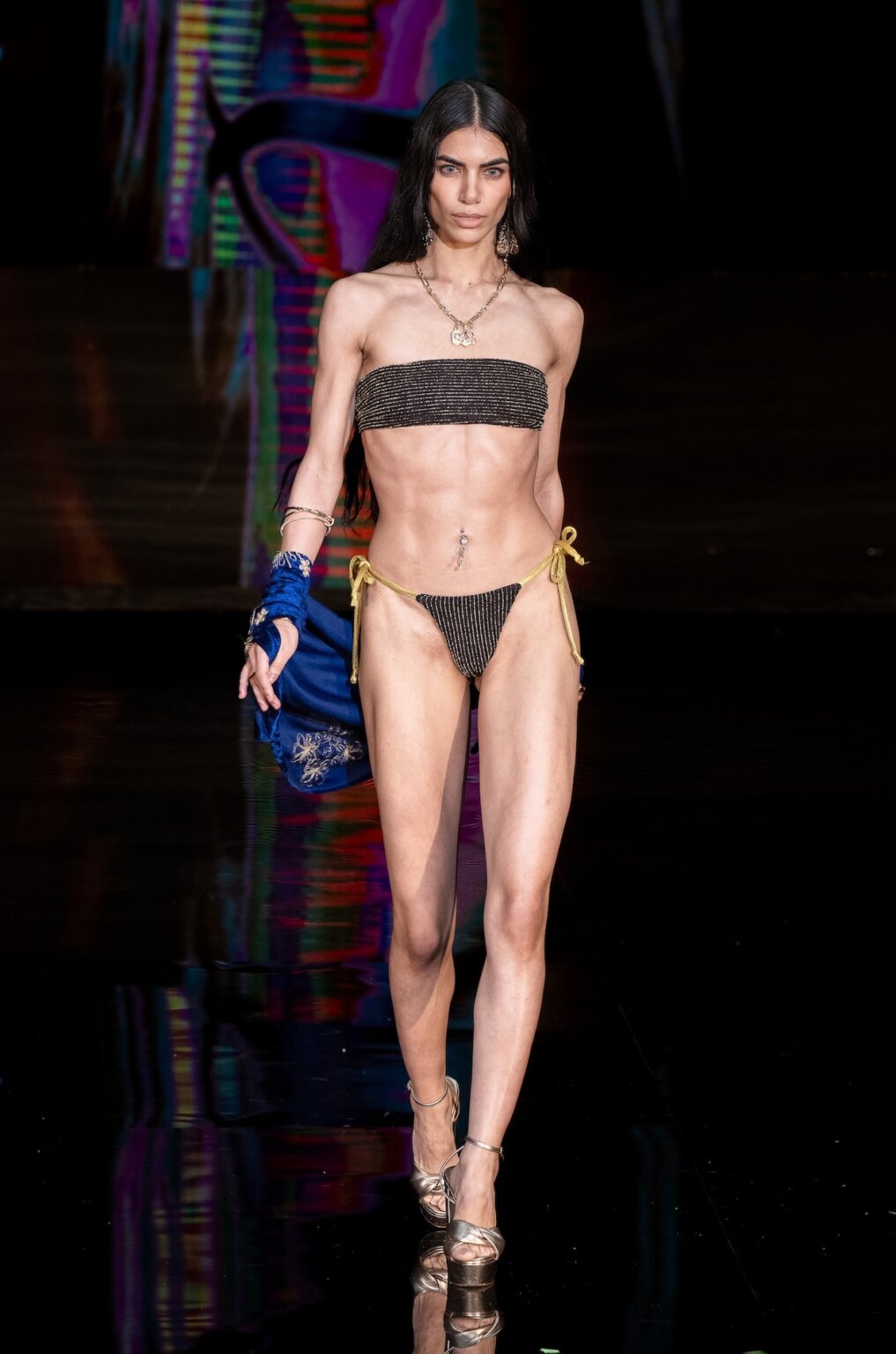 MIAMI, FLORIDA - MAY 28: A model walks the runway at the Capristan show during Miami Swim Week Powered By Art Hearts Fashion at M2 MIAMI on May 28, 2026 in Miami, Florida. (Photo by Mark Gunter/Getty Images for Art Hearts Fashion)