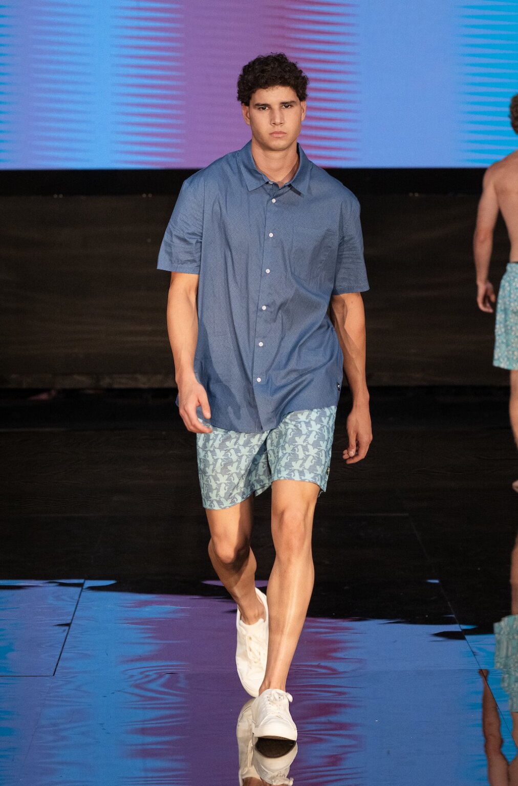 MIAMI, FLORIDA - MAY 28: A model walks the runway at the Henri Costa show during Miami Swim Week Powered By Art Hearts Fashion at M2 MIAMI on May 28, 2026 in Miami, Florida. (Photo by Mark Gunter/Getty Images for Art Hearts Fashion)