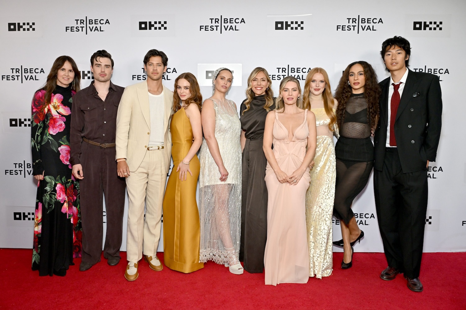 NEW YORK, NEW YORK - JUNE 08: (L-R) Lindsey Liberatore, Michael Bradway, Matt Cornett, Sadie Soverall, Carley Fortune, Amy Harris, Elisha Cuthbert, Abigail Cowen, Aurora Perrineau and Joseph Chiu attend the "Every Year After" Tribeca premiere and after-party on June 08, 2026 in New York City. (Photo by Slaven Vlasic/Getty Images for Prime Video)