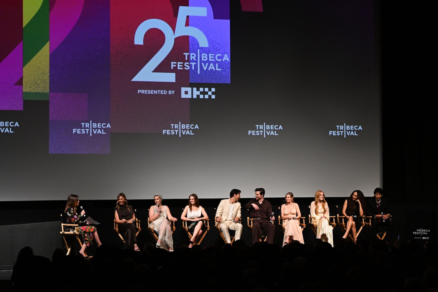 NEW YORK, NEW YORK - JUNE 08: (L-R) Chloe Melas, Amy Harris, Carley Fortune, Sadie Soverall, Matt Cornett, Michael Bradway, Elisha Cuthbert, Abigail Cowen, Aurora Perrineau and Joseph Chiu attend the "Every Year After" Tribeca Premiere on June 08, 2026 in New York City. (Photo by Slaven Vlasic/Getty Images for Prime Video)