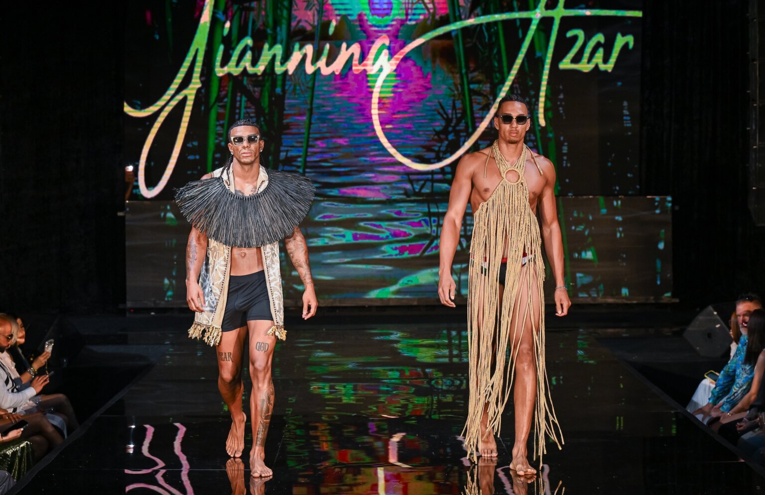 MIAMI, FLORIDA - MAY 29: Models walk the runway at the Sorrento Blu show during Miami Swim Week Powered By Art Hearts Fashion at M2 MIAMI on May 29, 2026 in Miami, Florida. (Photo by Mark Gunter/Getty Images for Art Hearts Fashion)
