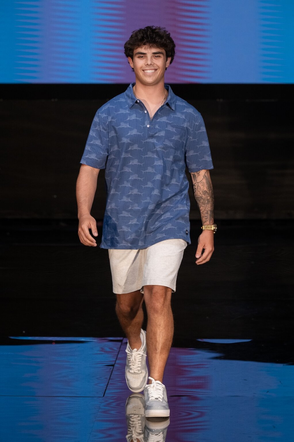MIAMI, FLORIDA - MAY 28: A model walks the runway at the Henri Costa show during Miami Swim Week Powered By Art Hearts Fashion at M2 MIAMI on May 28, 2026 in Miami, Florida. (Photo by Mark Gunter/Getty Images for Art Hearts Fashion)