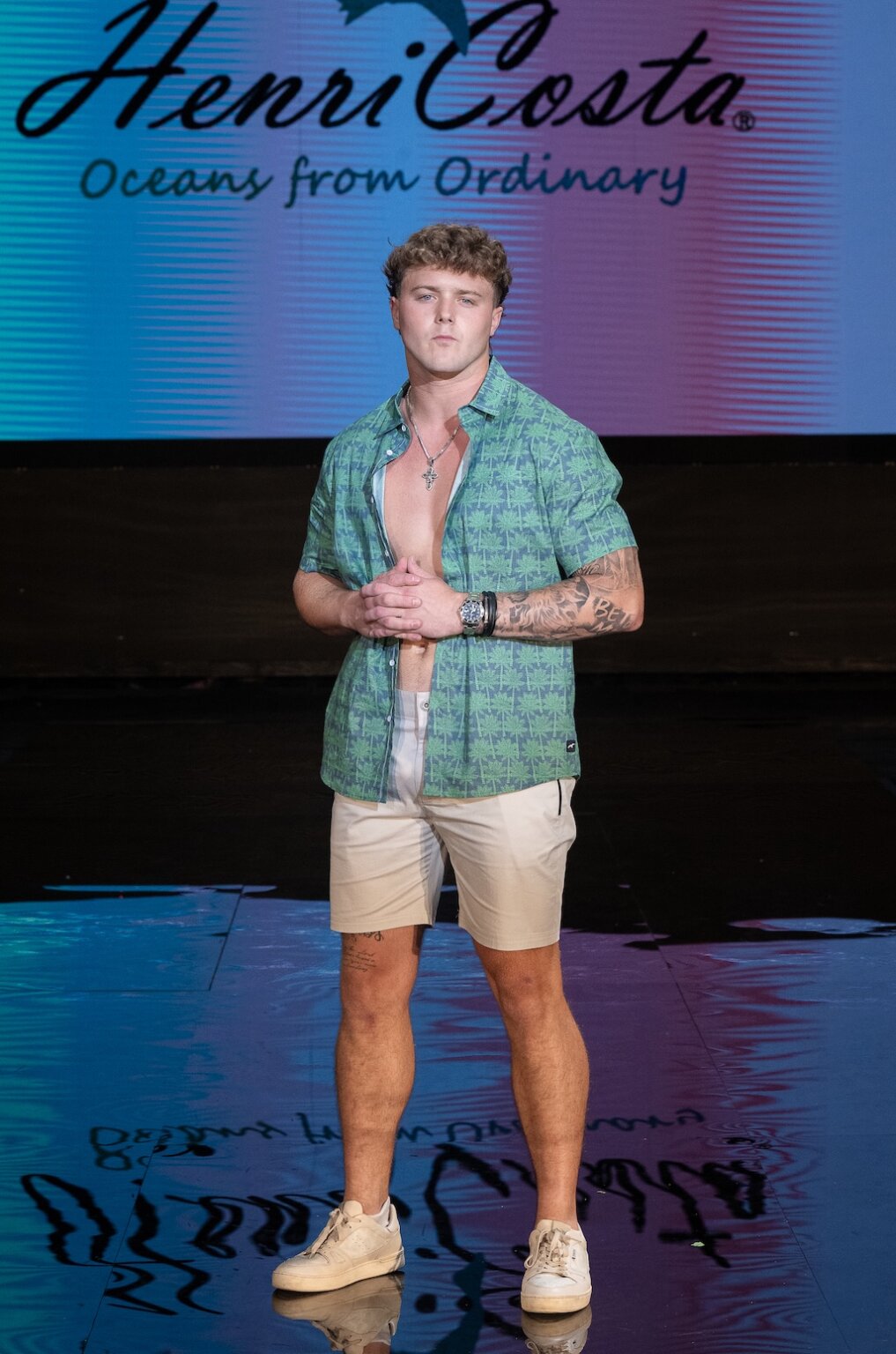 MIAMI, FLORIDA - MAY 28: A model walks the runway at the Henri Costa show during Miami Swim Week Powered By Art Hearts Fashion at M2 MIAMI on May 28, 2026 in Miami, Florida. (Photo by Mark Gunter/Getty Images for Art Hearts Fashion)