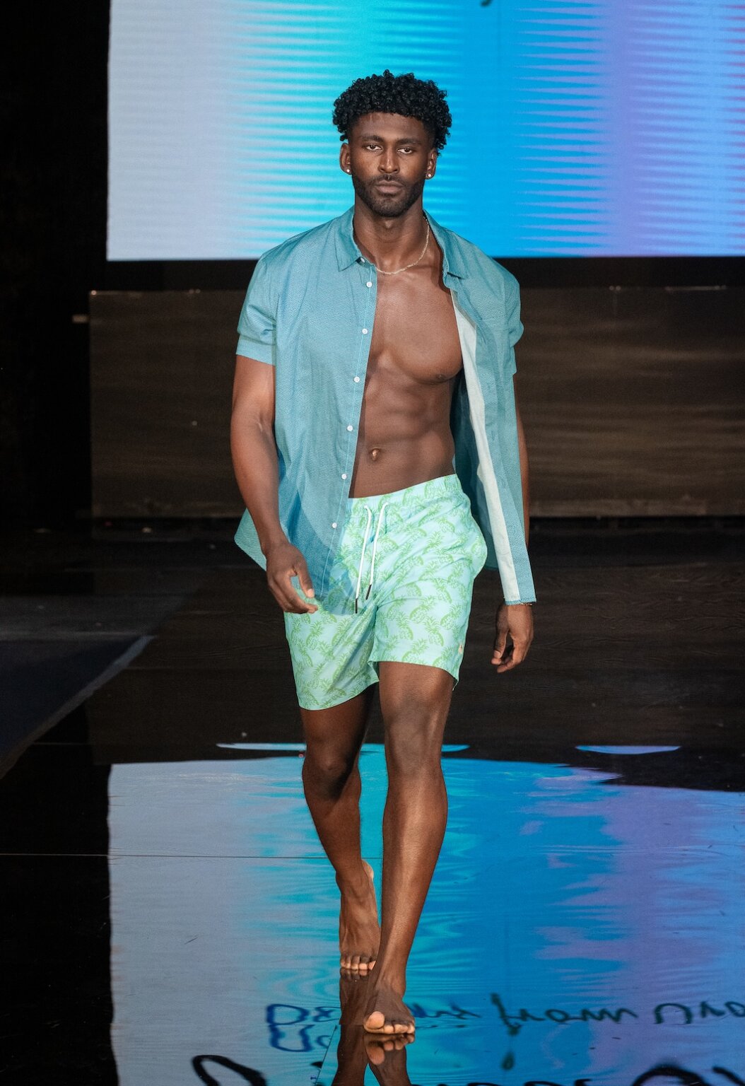 MIAMI, FLORIDA - MAY 28: A model walks the runway at the Henri Costa show during Miami Swim Week Powered By Art Hearts Fashion at M2 MIAMI on May 28, 2026 in Miami, Florida. (Photo by Mark Gunter/Getty Images for Art Hearts Fashion)