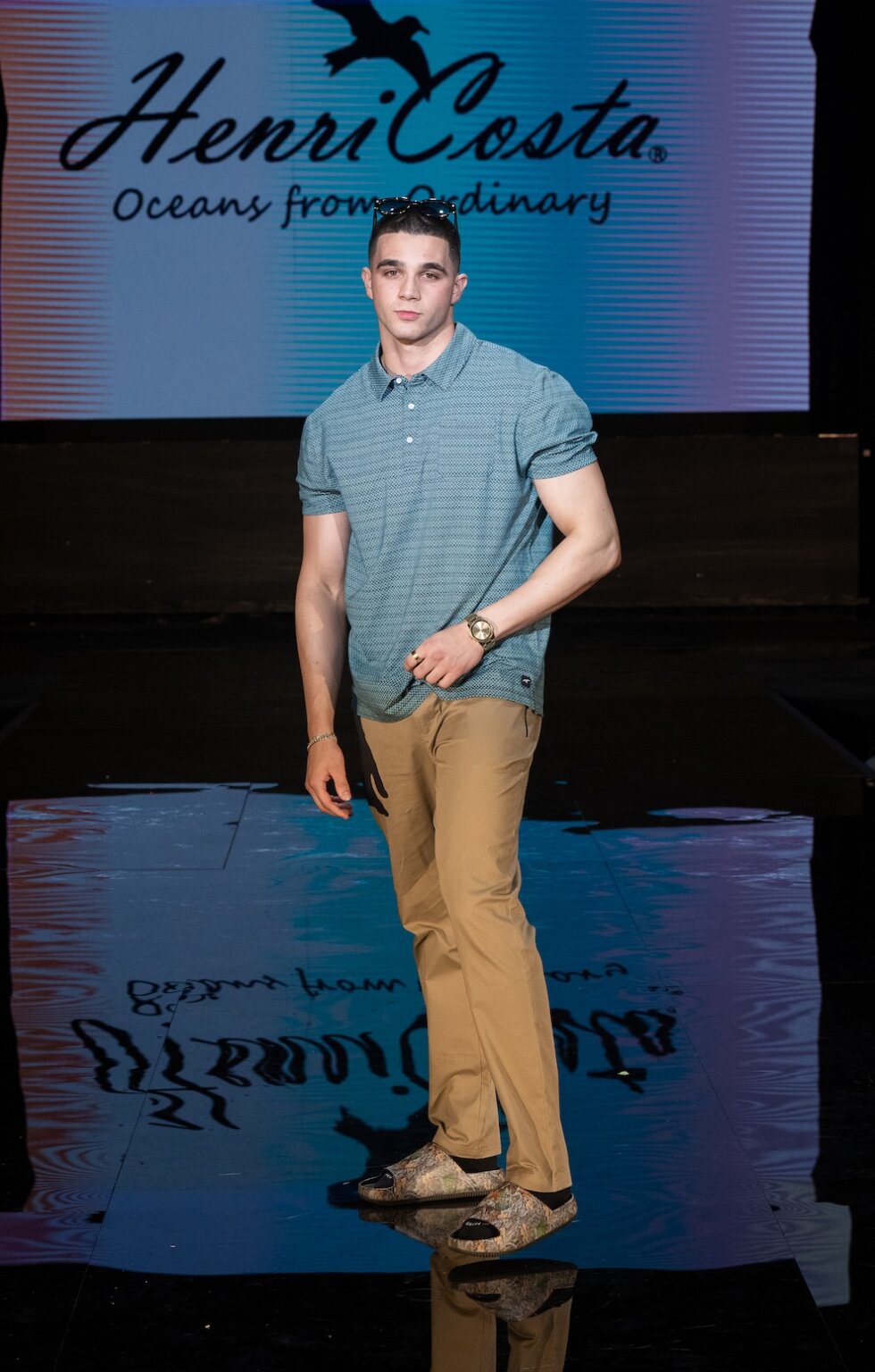 MIAMI, FLORIDA - MAY 28: A model walks the runway at the Henri Costa show during Miami Swim Week Powered By Art Hearts Fashion at M2 MIAMI on May 28, 2026 in Miami, Florida. (Photo by Mark Gunter/Getty Images for Art Hearts Fashion)