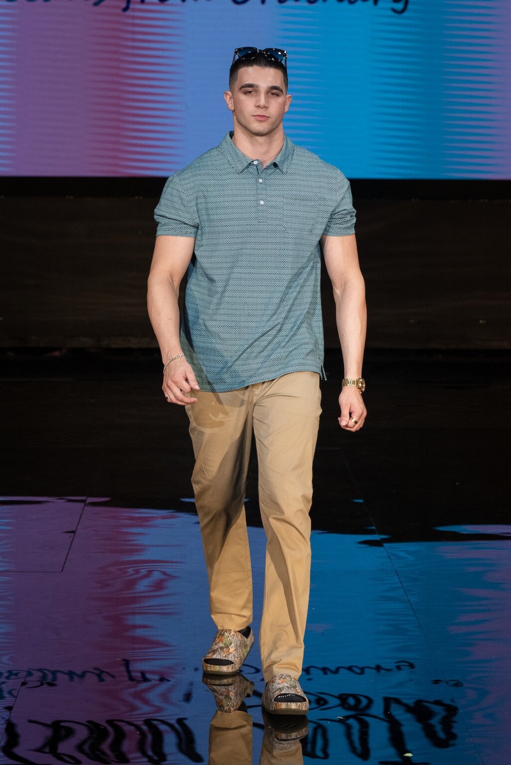 MIAMI, FLORIDA - MAY 28: A model walks the runway at the Henri Costa show during Miami Swim Week Powered By Art Hearts Fashion at M2 MIAMI on May 28, 2026 in Miami, Florida. (Photo by Mark Gunter/Getty Images for Art Hearts Fashion)
