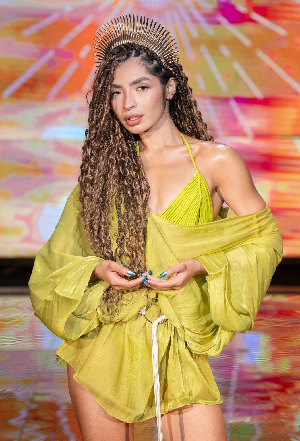 MIAMI, FLORIDA - MAY 28: A model walks the runway at the Luxe Isle show during Miami Swim Week Powered By Art Hearts Fashion at M2 MIAMI on May 28, 2026 in Miami, Florida. (Photo by Mark Gunter/Getty Images for Art Hearts Fashion)