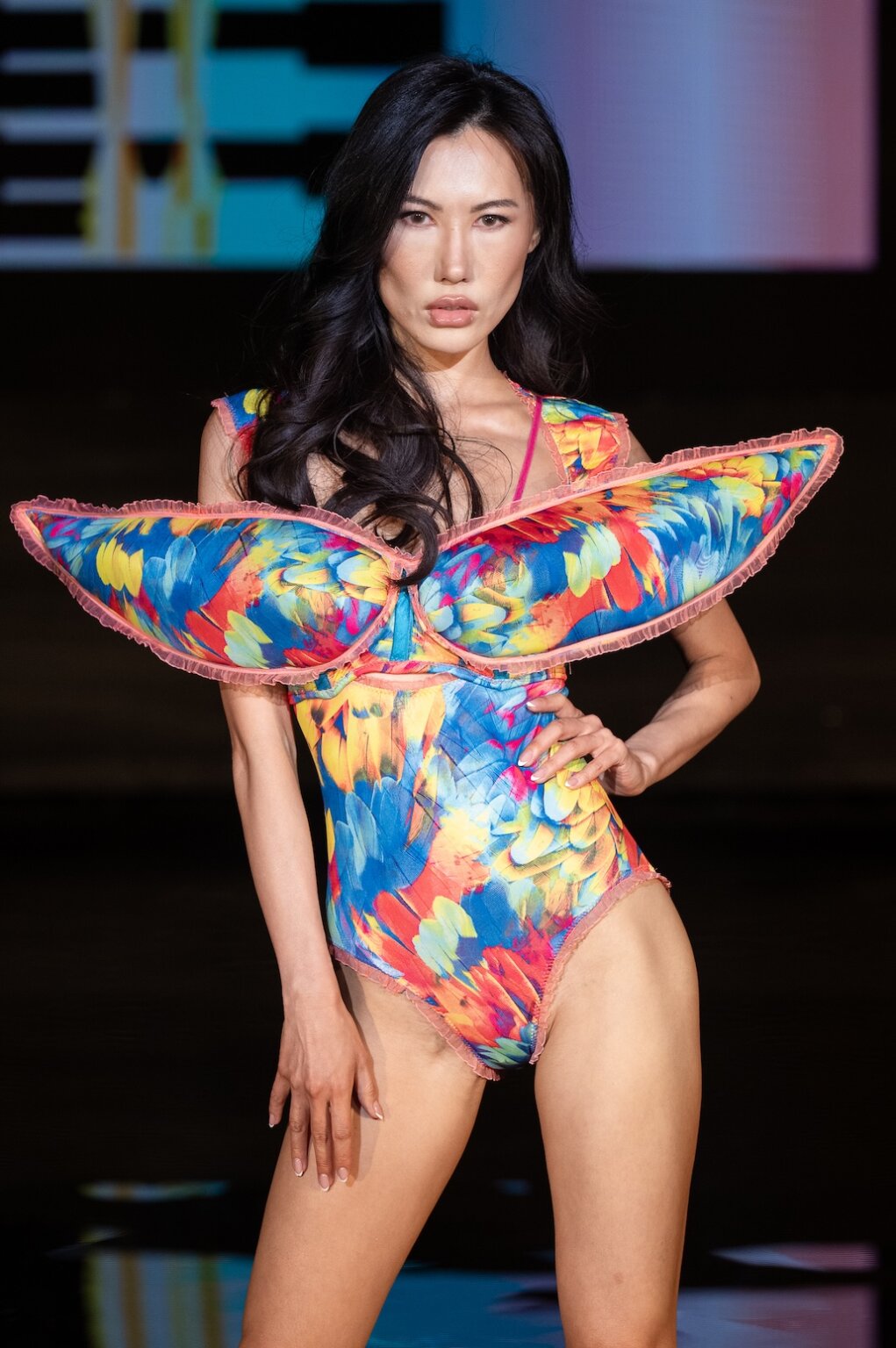 MIAMI, FLORIDA - MAY 28: A model walks the runway at the Merlin Castell show during Miami Swim Week Powered By Art Hearts Fashion at M2 MIAMI on May 28, 2026 in Miami, Florida. (Photo by Mark Gunter/Getty Images for Art Hearts Fashion)