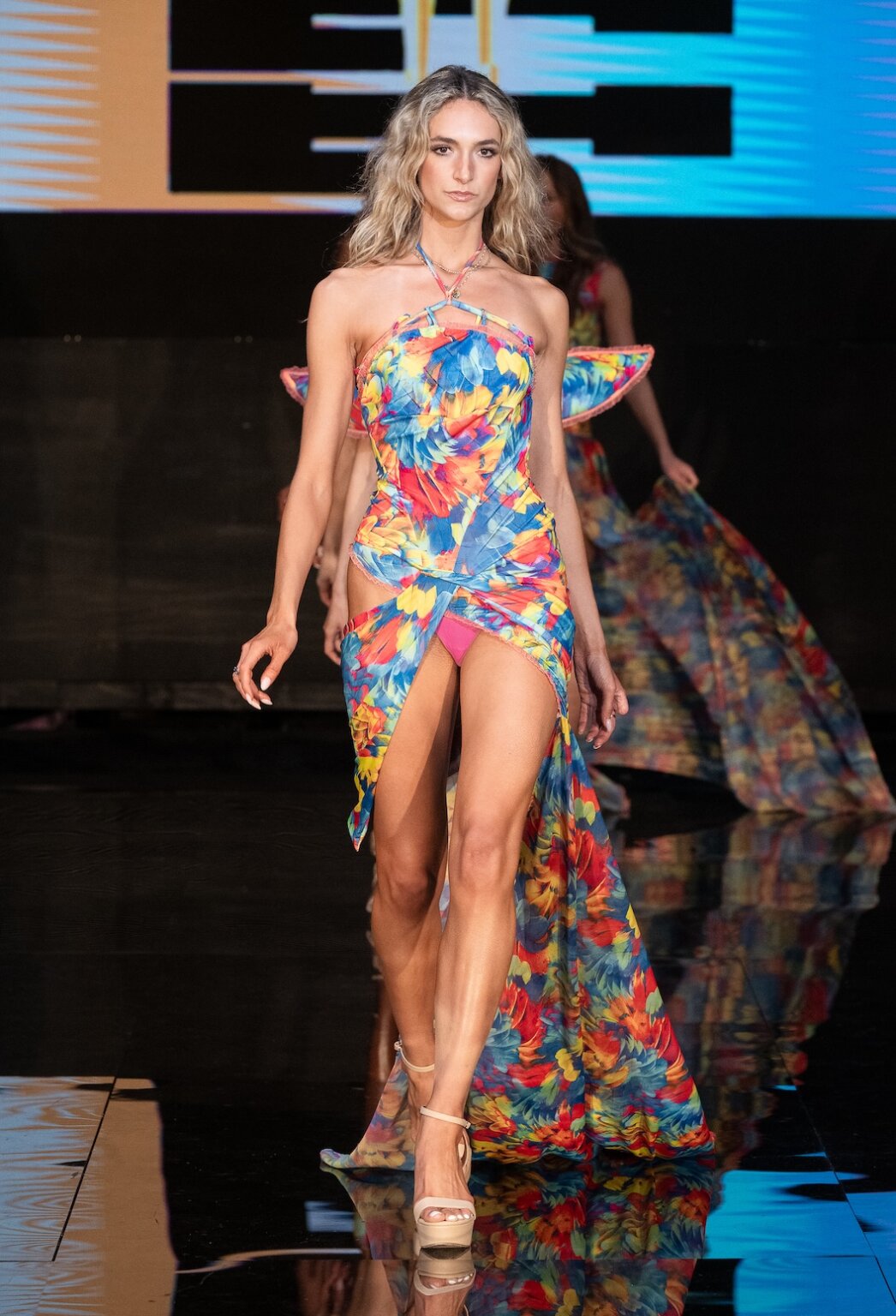 MIAMI, FLORIDA - MAY 28: A model walks the runway at the Merlin Castell show during Miami Swim Week Powered By Art Hearts Fashion at M2 MIAMI on May 28, 2026 in Miami, Florida. (Photo by Mark Gunter/Getty Images for Art Hearts Fashion)