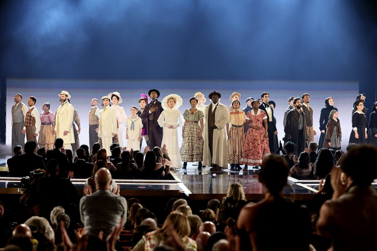 NEW YORK, NEW YORK - JUNE 07: The cast of Ragtime performs onstage during The 79th Annual Tony Awards at Radio City Music Hall on June 07, 2026 in New York City. (Photo by Theo Wargo/Getty Images for Tony Awards Productions)