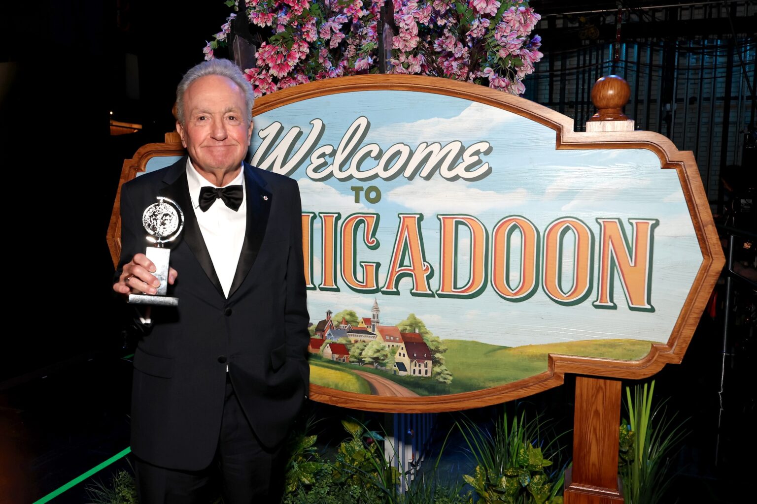 NEW YORK, NEW YORK - JUNE 07: Lorne Michaels, winner of the Best Musical award for Schmigadoon!, reacts backstage during The 79th Annual Tony Awards at Radio City Music Hall on June 07, 2026 in New York City. (Photo by Kevin Mazur/Getty Images for Tony Awards Productions)