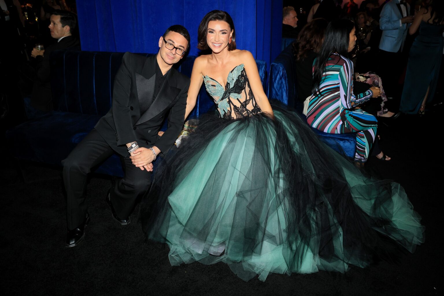 NEW YORK, NEW YORK - JUNE 07: (L-R) Christian Siriano and Bronwyn Newport attend The 79th Annual Tony Awards at Radio City Music Hall on June 07, 2026 in New York City. (Photo by Jemal Countess/Getty Images for Tony Awards Productions)